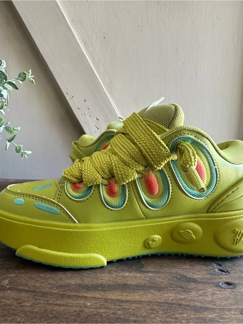PUMA LaFrancé Heatmap LaMelo Ball Lime Green Platform Sneakers Men’s 4.5 EU 36